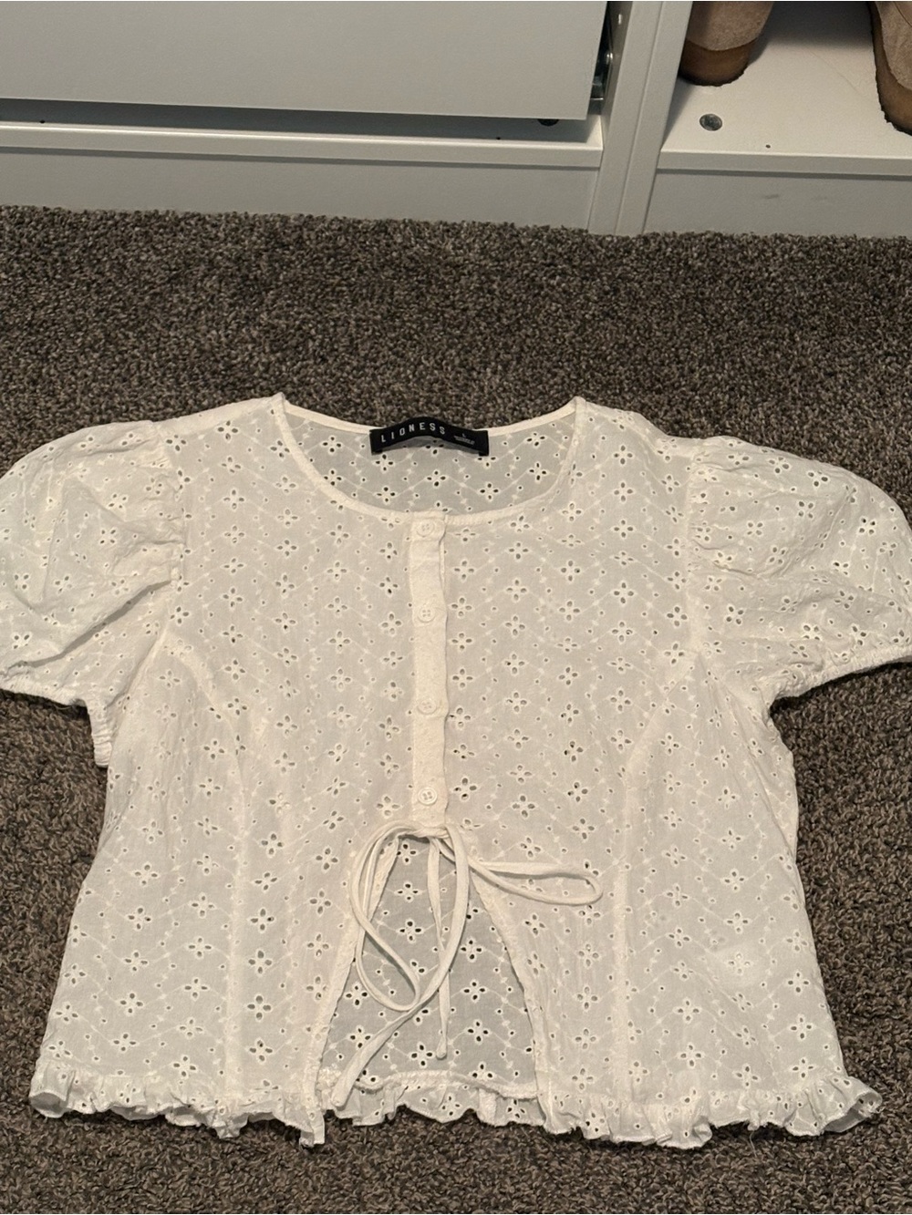 Lioness white eyelet top